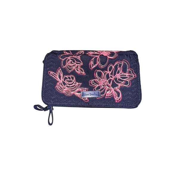 Vera Bradley Floral Embroidered Crossbody Wallet With Adjustable Strap - Picture 12 of 15